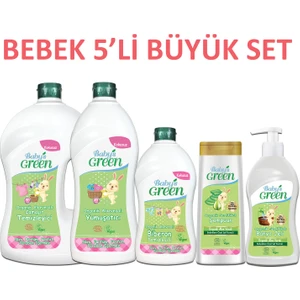 Baby's Green Organik Yeni Doğan Bebek Bakım Seti 5 Li Ecocert Onaylı