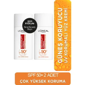 L'Oréal Paris L'oreal Paris Revitalift Clinical Leke Karşıtı Güneş Koruyucu Yüz Kremi SPF50 2 Adet 50 ml