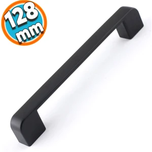 Mobilya Banyo Mutfak Dolabı Çekmece Dolap Kapak Kulpu Kulbu Siyah 128 mm Metal Kulp
