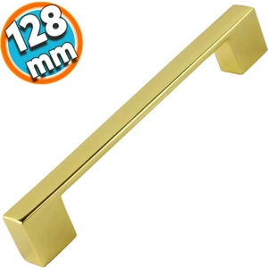 Mobilya Banyo Mutfak Dolabı Çekmece Dolap Kapak Kulpu Kulbu Altın Gold 128 mm Metal Kulp