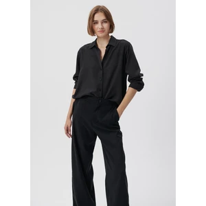 Kadın Lux Touch Siyah Tencel Gömlek 1210554-900