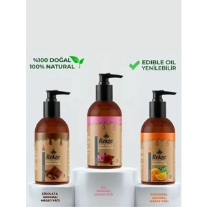Çikolata + Gül + Portakal Aromalı Erotica Rahatlatıcılı Vücut Aromaterapi Masaj Yağı 120 ml