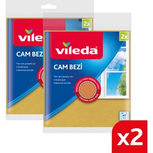 2 Paket 2'li Mikrofiberli Cam Bezi