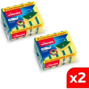 2 Paket 5'li Yeşil Klasik Düz Sünger