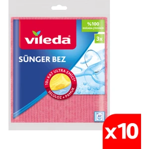 10 Paket Doğada Çözünebilir 3'lü Sünger Bez