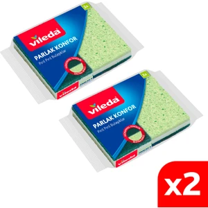 2 Paket 2'li Parlak Konfor Düz Bulaşık Süngeri