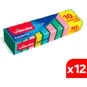 12 Paket 10'lu Rainbow Bulaşık Süngeri