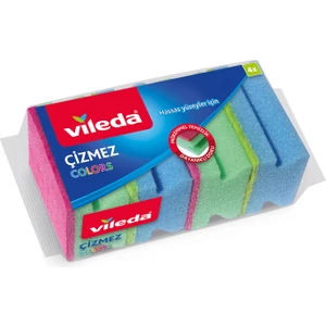 4'lü Colors Çizmez Bulaşık Süngeri