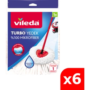 Turbo Üçgen Başlık Mikrofiber Yedek Paspas 6 Paket