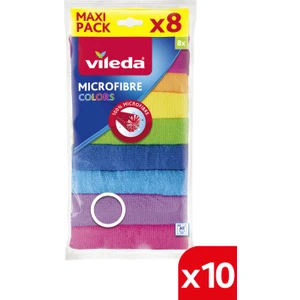 10 Paket 8'li %100 Mikrofiber Colors Temizlik Bezi