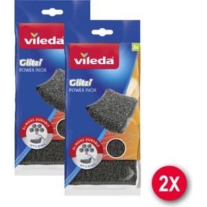2 Paket 2'li Power Inox Çelik Bulaşık Sünger