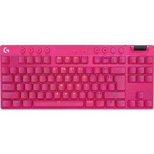 G PRO X TKL LIGHTSPEED Kablosuz LIGHTSYNC RGB PBT tuş başlıkları ile İngilizce Oyun Klavyesi - Pembe