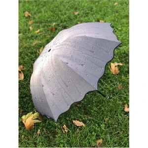 Eleven Market Rüzgarda Kırılmayan Su Damlacıklı Duman Rengi Kadın Şemsiye