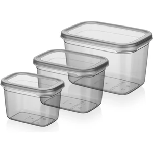 Ness Avm Darbeye ve Uv Işınlarında Ekstra Dayanıklı, Derin Dondurucu ve Mikrodalga Fırında Kullanıma Uygun Kamp ve Piknik 3'lü Set Çok Amaçlı Saklama Kabı -2,3LT-1,3LT-800ML