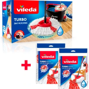 Turbo 2in1 Pedallı Temizlik Seti + 2 Paket Mikrofiber 2in1 Yedek Paspas