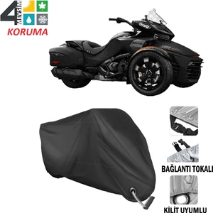 Bombardier (Brp) Spyder Roadster Motosiklet Branda Bağlantı ve Kilit Uyumlu Siyah