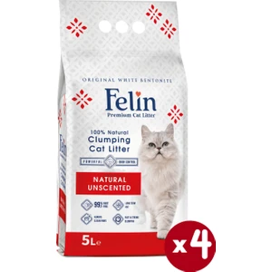 Naturel Kokusuz Topaklanan İnce Taneli Kedi Kumu 5lx4