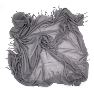 Naz İpek Düz Renk El Yapımı Boncuklu Yazma 110CM x 110CM