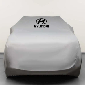 Hyundai Kona 2 (2023-) Kumaş Logolu Oto Branda Penye Örtü Gri