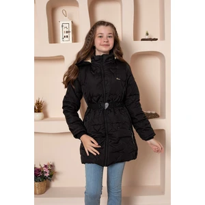 Kapşonlu Içi Yünlü Kız Çocuk Mont