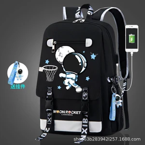 ZC Ticaret Nasa Astronot Animasyon Ortak Markalı Sırt Çantası Erkek Rahat Moda Ilköğretim Okulu Ortaokul Lise Büyük Kapasiteli Sırt Çantası (Yurt Dışından)