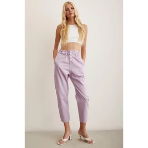 Never More Beli Lastikli Düğme Kapalı Boyfriend Jean