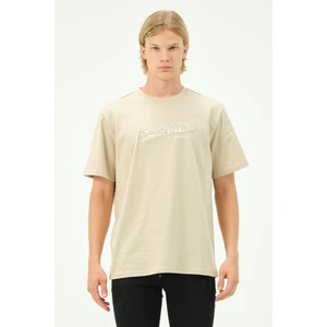 Erkek Nakış Baskılı Spor Oversize Tişört Tshirt