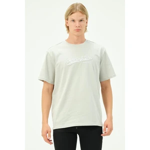 Erkek Nakış Baskılı Spor Oversize Tişört Tshirt