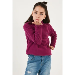 Yumuşak Dokulu Fermuarlı Dik Yaka Şardonlu Kışlık Polar Unisex Çocuk Polar 5905002