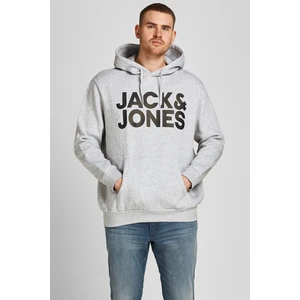 Jack & Jones Plus Jjecorp Pamuklu Kapüşonlu Kanguru Cepli Regular Fit  Sweat Erkek Sweat 12163777