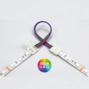 Çift Soket 4 Pin Rgb Şerit LED Birleştirme Ekleme Aparat 4 Adet