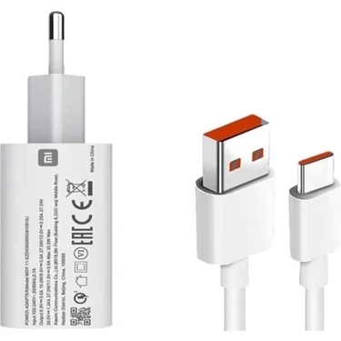 Xiaomi Mi 33W Hızlı Şarj Adaptörü + Şarj Kablosu (Resmi Distribütör