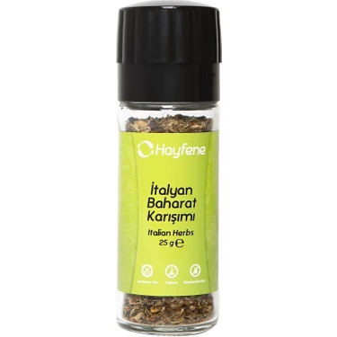 Hayfene İtalyan Baharat Karışımı 25 g Türkiye Üretimi Gurme Lezzetli Aromalı Akdeniz