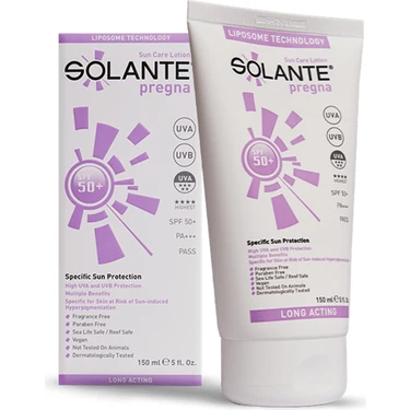 Solante Pregna Spf 50+ 150 ml  Gebelik Dönemi Için Özel Güneş Koruma