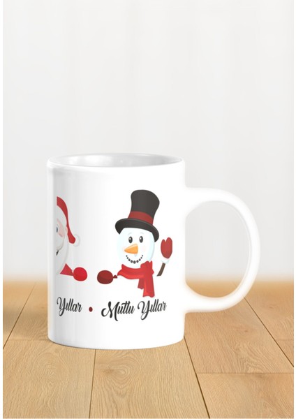 Hediyelik Yeniyıl / Yılbaşı / Noel Baba Baskılı Kupa Bardak