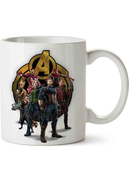 Captain America Rocket Raccoon Iron Man Spider Man Porselen Kupa Bardak