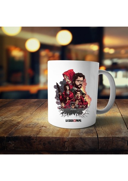 La Casa De Papel Yazılı Kupa Bardak - Baskılı Kupa Bardak V6