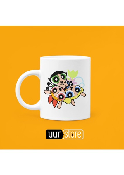 Power Puff Girls Baskılı Porselen Kupa 330ml