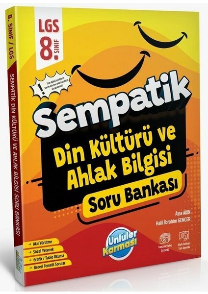 Ünlüler 8. Sınıf LGS Din Kültürü ve Ahlak Bilgisi Sempatik Soru Bankası Ünlüler Yayınları