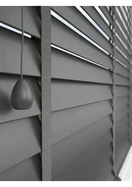 Wooden Blinds %100 Doğal Ahşap Jaluzi Perde 50mm, Alüminyum Kasalı Yüksek Kaliteli - Kurdelalı