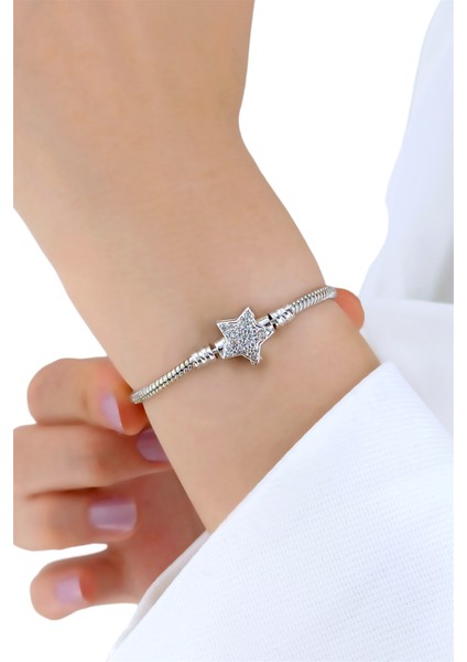 Pandora Model Bileklik Taşlı Yıldız Bileklik