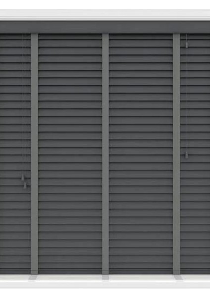 Wooden Blinds %100 Doğal Ahşap Jaluzi Perde 50mm, Alüminyum Kasalı Yüksek Kaliteli - Kurdelalı