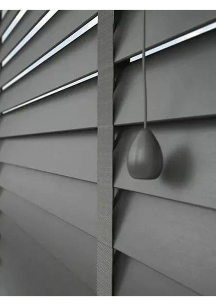 Wooden Blinds %100 Doğal Ahşap Jaluzi Perde 50mm, Alüminyum Kasalı Yüksek Kaliteli - Kurdelalı