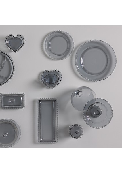 Glory Cam Antrasit Ayaklı Kek Standı 19 cm