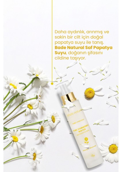 Bade Natural Papatya Suyu Saç ve Yüz Toniği %100 Doğal ve Saf 100 ml