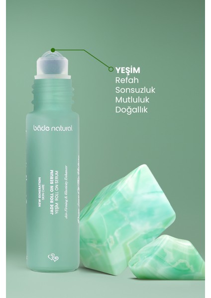 Bade Natural Yeşim Roll On Sıkılaştırıcı Yüz Masaj Serumu 10 ml