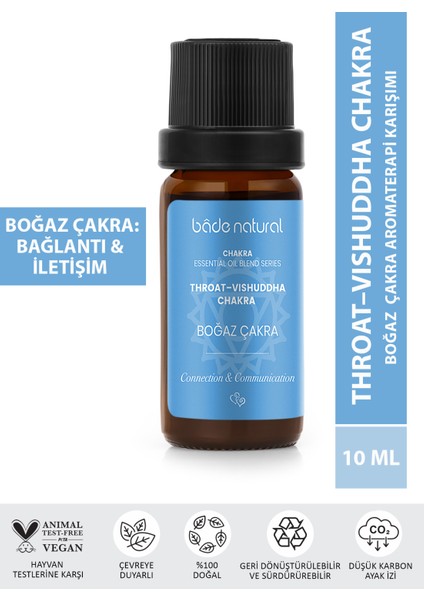 Bade Natural Boğaz Çakra Aromaterapi Karışımı 10 ml