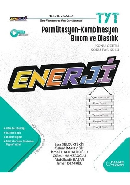 YKS TYT Enerji Permütasyon Kombinasyon Binom ve Olasılık Konu Özetli Soru Fasikülü