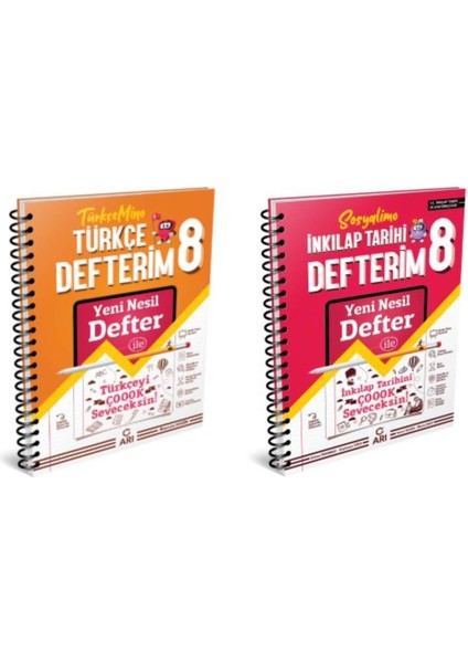 8.Sınıf Defterim Seti - Türkçe + Sosyal