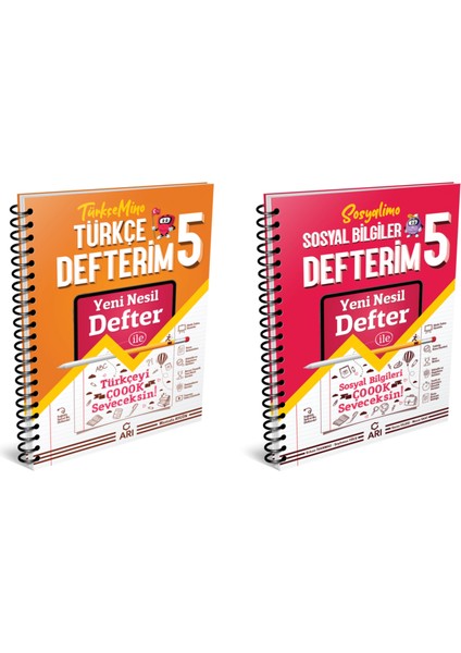 5.Sınıf Defterim Seti - Türkçe + Sosyal